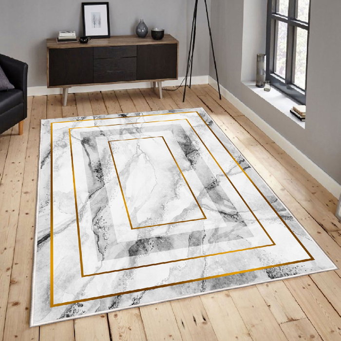 Conceptum Alfombra de Terciopelo Els2384 Multicolor 80 x 120 cm